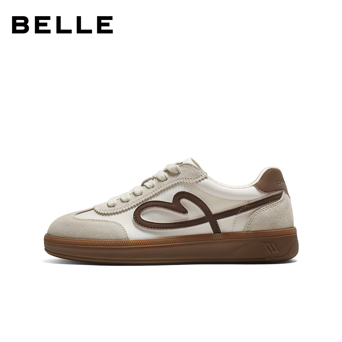 百丽女鞋子流心曲奇复古德训鞋新款厚底增高运动休闲板鞋F3J1DAM6,淘宝优惠券,粉丝福利购,淘宝优惠卷