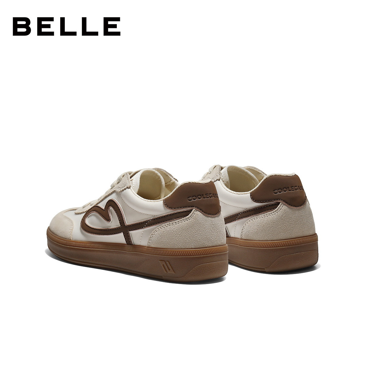 百丽女鞋子流心曲奇复古德训鞋新款厚底增高运动休闲板鞋F3J1DAM6,淘宝优惠券,粉丝福利购,淘宝优惠卷