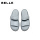 Belle sheepskin thick-soled heightening sandals 26 summer women's Velcro beach can be worn outside indoor shoes pre-