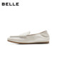 Belle women's shoes cinnamon roll retro soft-soled loafers slip-on beanie flat shoes