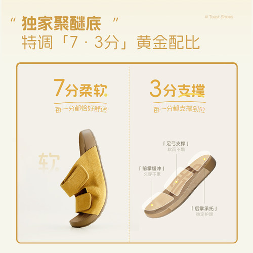 周雨彤同款百丽吐司拖1代升级版厚底勃肯凉拖鞋子外穿A8R1DBT6 - 图1