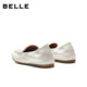 Belle women's shoes cinnamon roll retro soft-soled loafers slip-on beanie flat shoes