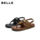 Belle Women's Shoes Herringbone Sandals 2026 Summer New Style Lightweight Thin Sole Casual Vacation Sandals B3184BL6 Pre-