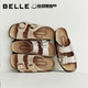 Zhang Jingyi's same Belle women's shoes Shengqiao Toast Shoes 2nd generation thick-soled Birkenstock slippers new cowhide outer slippers pre-order