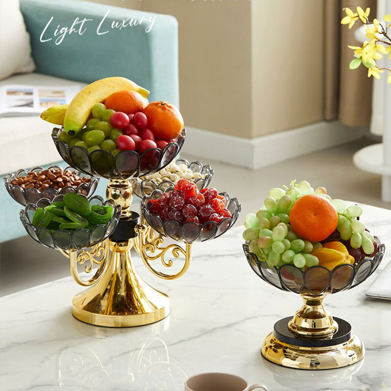 欧式高级水晶果盘家用客厅茶几高档轻奢塑料水果盘零食干果糖果盘,淘宝优惠券,粉丝福利购,淘宝优惠卷