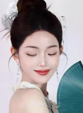 新中式古风扇形发簪旗袍敬酒服新娘头饰马面裙结婚发饰女2026新款