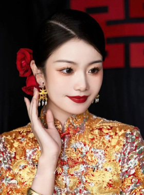 脸大适合的耳环新娘结婚耳坠
