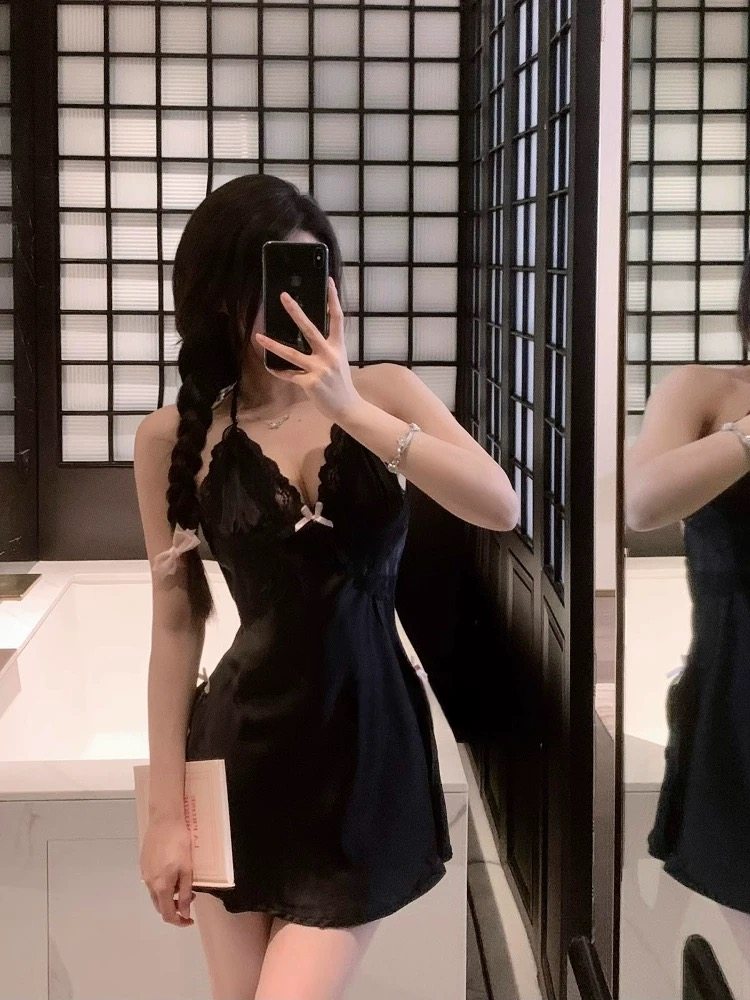 美背杀吊带睡裙女款夏季冰丝高级感性感睡衣纯欲风蕾丝边2025新款,淘宝优惠券,粉丝福利购,淘宝优惠卷