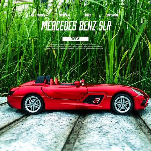 1/32平治SLR合金汽车模型回力声光玩具GTR战神兰博基尼闪电跑车赛 - 图2