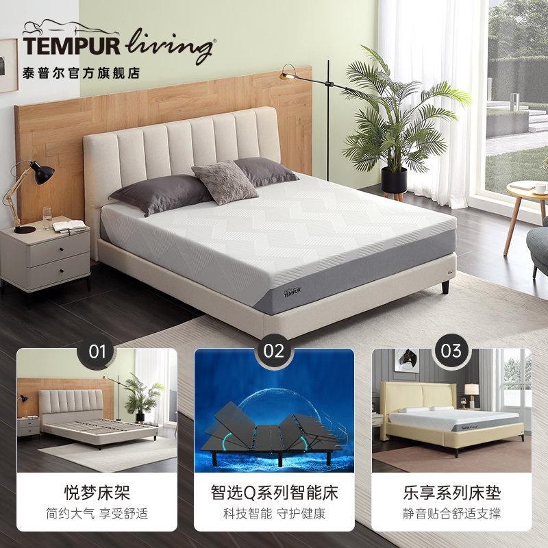 TEMPUR泰普尔乐活乐享智能多功能电动床套餐记忆棉护脊助眠床垫