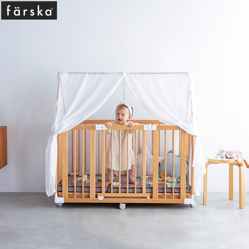 farska多功能婴儿床可拼接五合一大床新生儿实木成长型宝宝床边床 - 图0