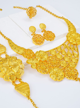 镶钻四件套欧美女性婚礼仿宝石