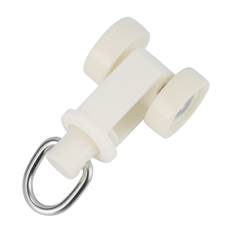 窗帘轨道滑轮挂钩老式滚轮直轨弯轨滑轨导轨配件静音走轮扣环辅料 - 图3