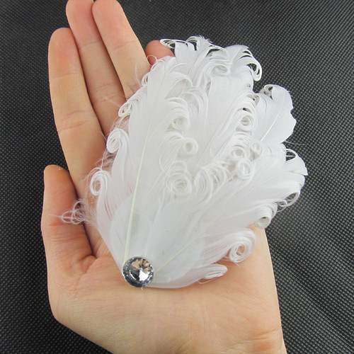diy白色手工羽毛大小号各种款集合舞台婚庆饰品配件工艺装饰辅料 - 图1