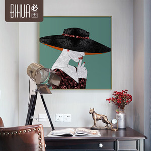 现代简约客厅装饰画走廊过道壁画酒店挂画艺术长廊墙画优雅女郎