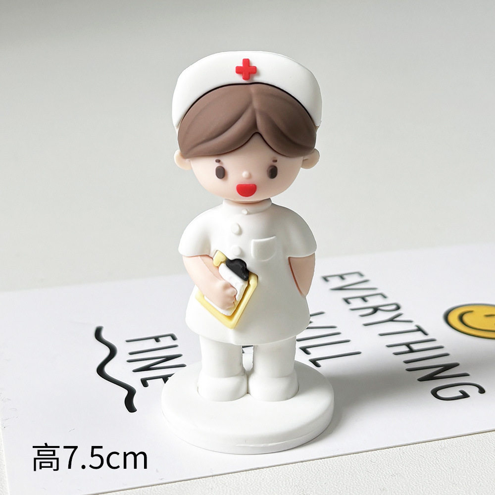 512护士节蛋糕装饰摆件白衣天使女护士爱心节日蛋糕装扮插件配件,淘宝优惠券,粉丝福利购,淘宝优惠卷