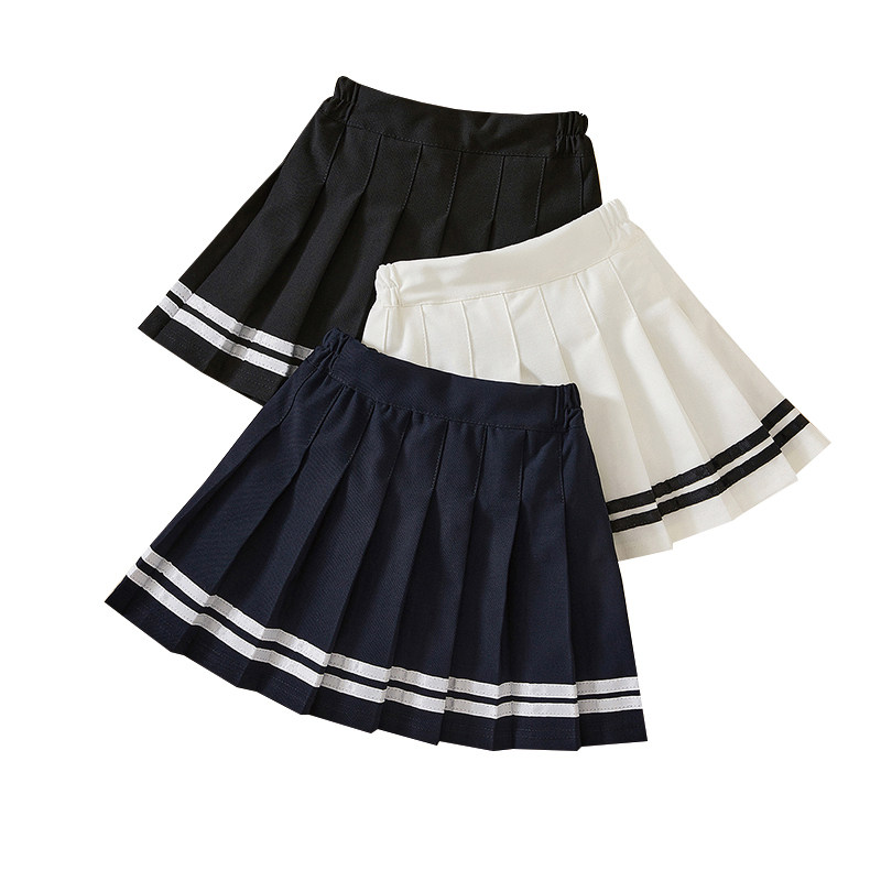 女童校服裙儿童百褶裙半身裙春秋大童小学生学院风裙子藏蓝色短裙,淘宝优惠券,粉丝福利购,淘宝优惠卷