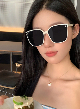 凡拉多白框墨镜男女防紫外线