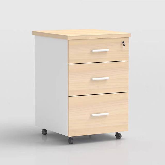 Three-pull wooden file information cabinet floor-standing cabinet