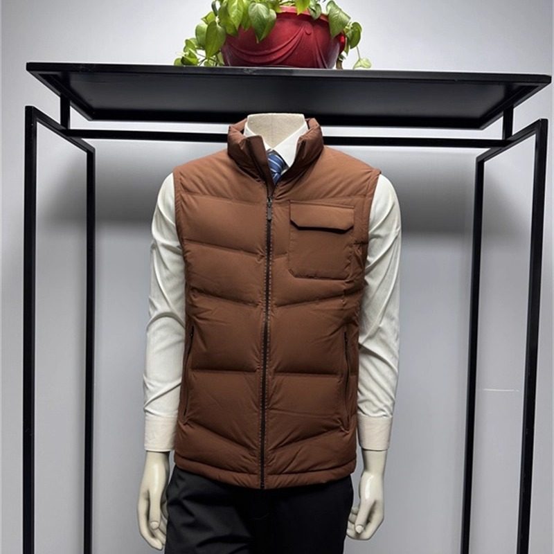 高品质25年冬季新品商务休闲立领白鸭绒厚款男士羽绒马甲外套朗弈,淘宝优惠券,粉丝福利购,淘宝优惠卷