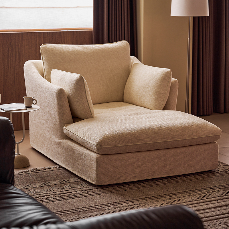 山竹单人可拆洗沙发床贵妃日光榻2024新款小户型布艺沙发客厅 - 图2