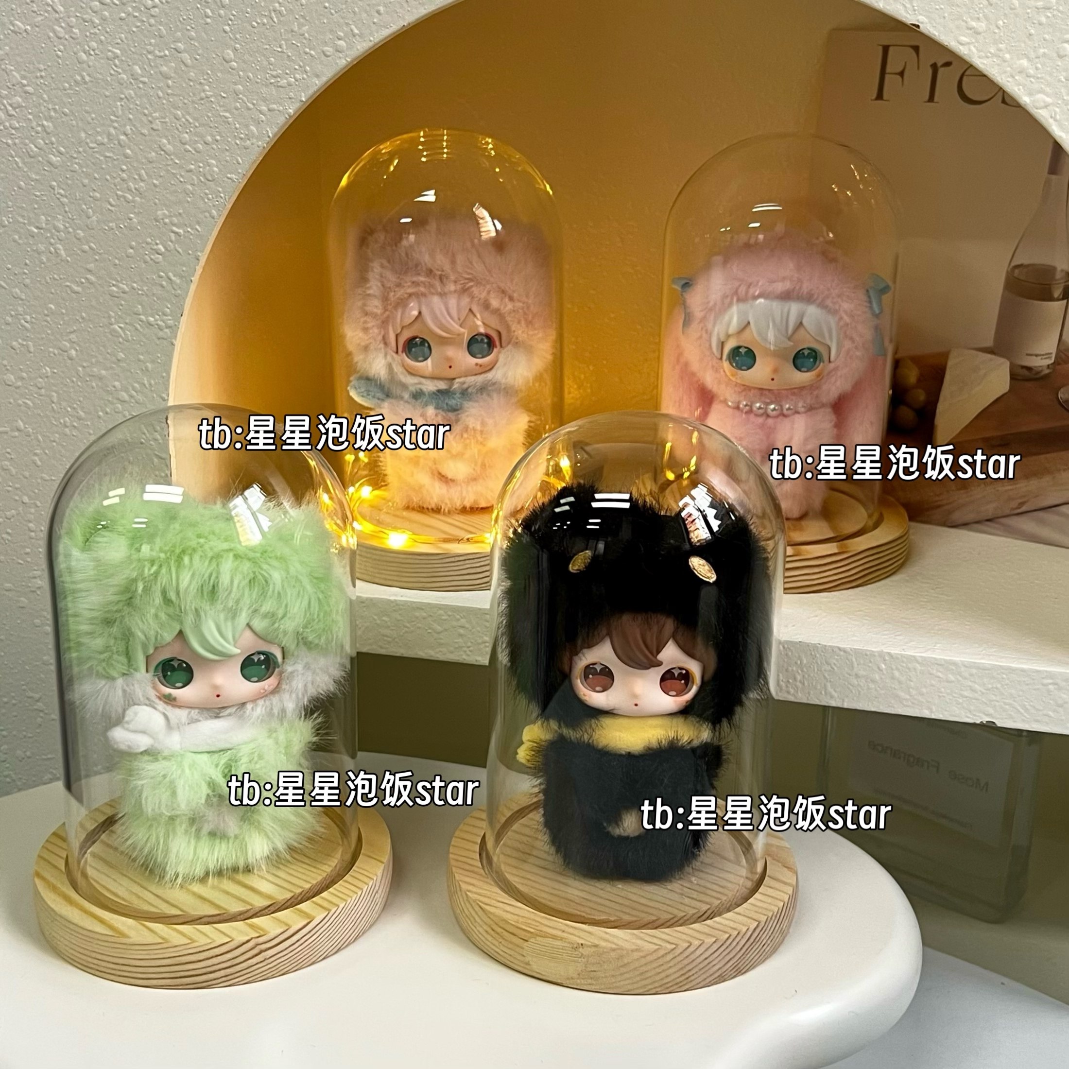 田栩宁兔闪闪二代玻璃保护罩摆件防尘展示盒手办盲盒10cm娃防尘罩,淘宝优惠券,粉丝福利购,淘宝优惠卷