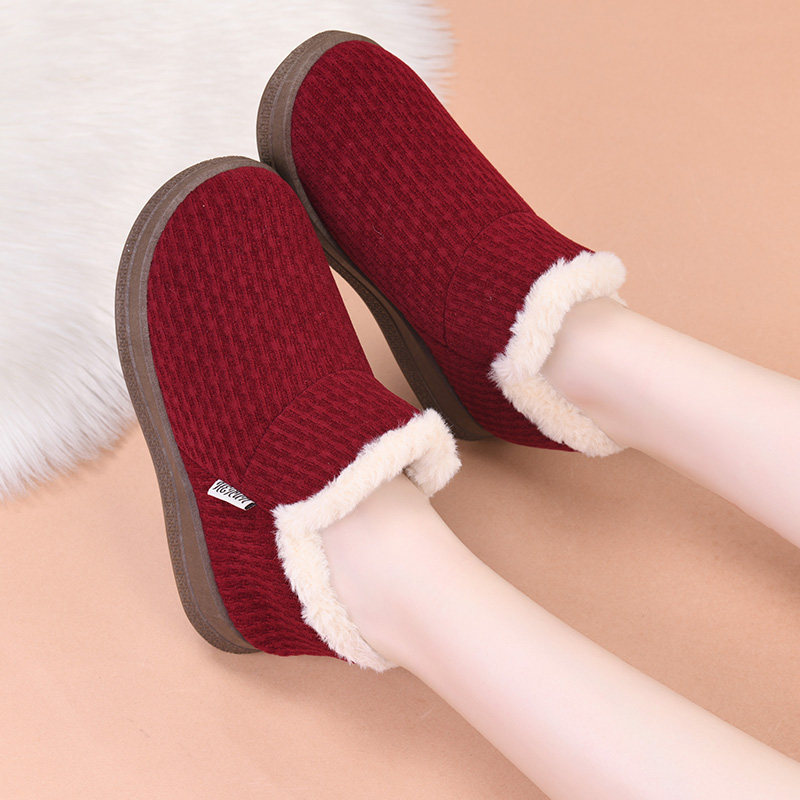 冬季加绒加厚保暖妈妈鞋老北京棉鞋女防寒软底中老年家居外穿棉靴,淘宝优惠券,粉丝福利购,淘宝优惠卷