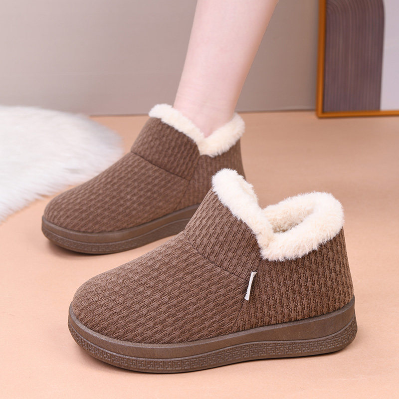 冬季加绒加厚保暖妈妈鞋老北京棉鞋女防寒软底中老年家居外穿棉靴,淘宝优惠券,粉丝福利购,淘宝优惠卷