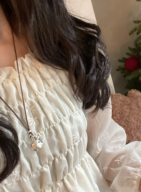 足银999.9吊坠珐琅小福象吊坠搭配毛衣链精工吊坠送闺蜜节日礼物