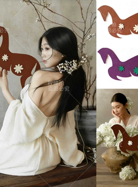 马年写真道具 新春手拿板店铺橱窗装饰布置中国风全家福儿童拍摄