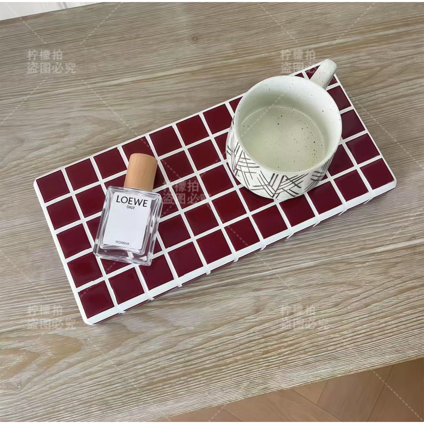 韩国ins风彩色陶瓷托盘马赛克杯垫艺术感家居摆设置物拍照道具,淘宝优惠券,粉丝福利购,淘宝优惠卷