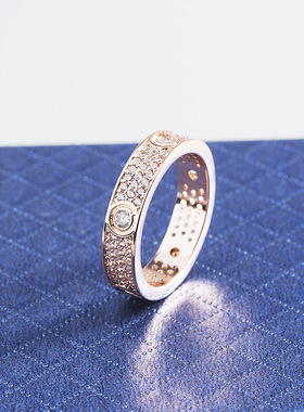 欧美大卖圆钻满镶锆石手镯女式小奢气质圆形手环跨境热款