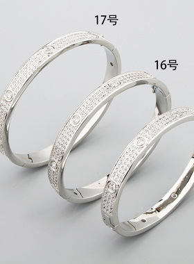 欧美大卖圆钻满天星手镯女式小奢气质圆形手环跨境热款