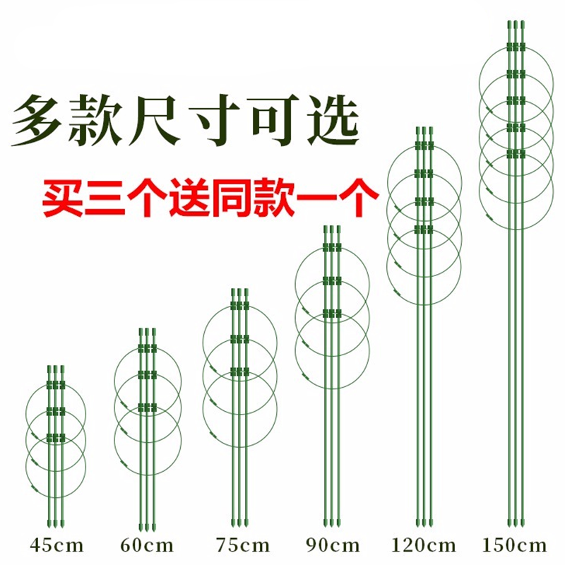 家用铁艺花盆支架月季花架爬藤架室内客厅铁线莲庭院支杆攀爬架 - 图0