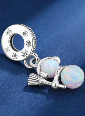 雪人吊坠S925纯银吊饰礼物送女友