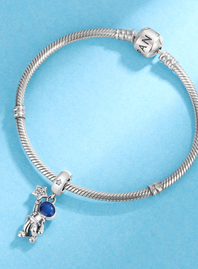 防过敏女纯银饰品配件复古银手链