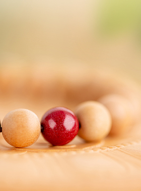 桃木+朱砂手链，双重庇佑！