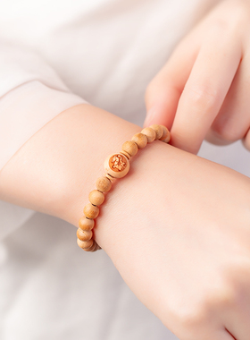 “龙”生肖手链，天然纯木雕刻！