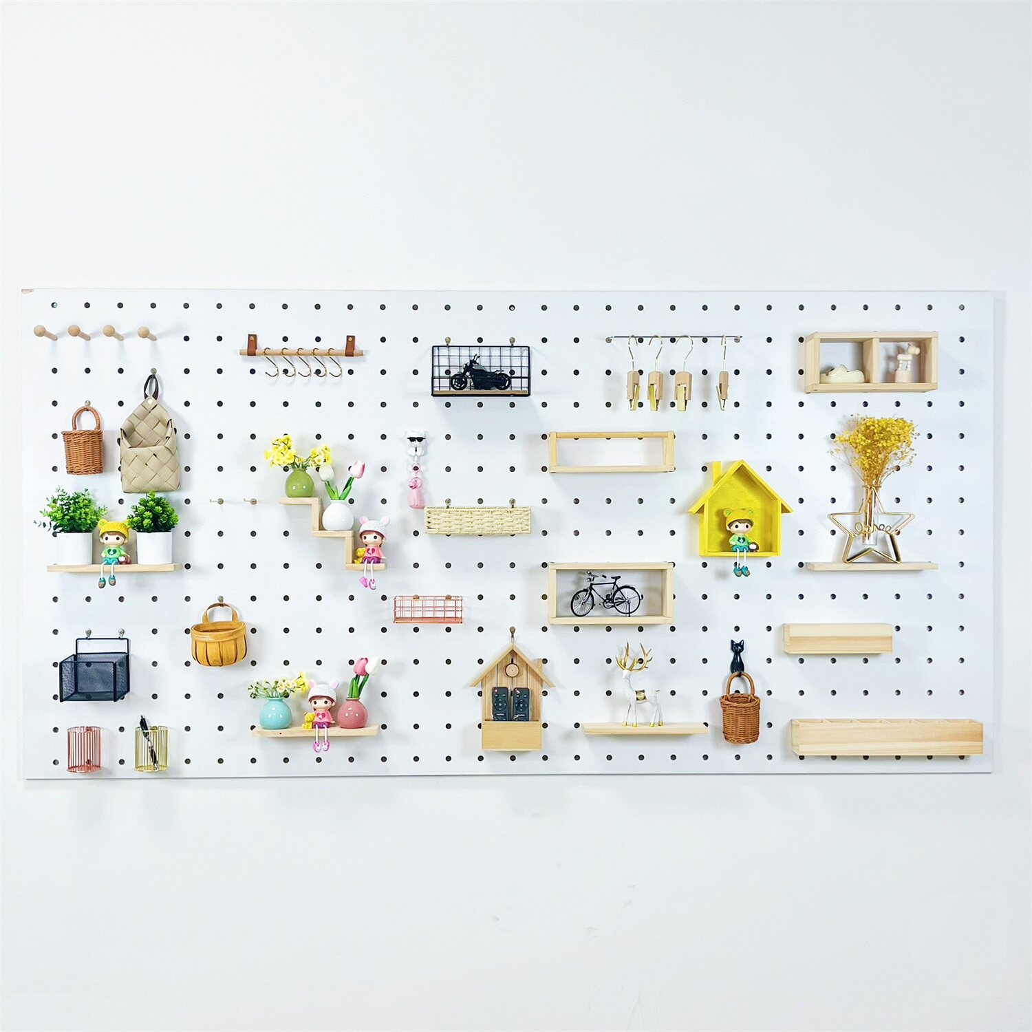 Large hole 15mm hole board accessories storage rack wooden round hole special hook universal laminate decorative matchsticks