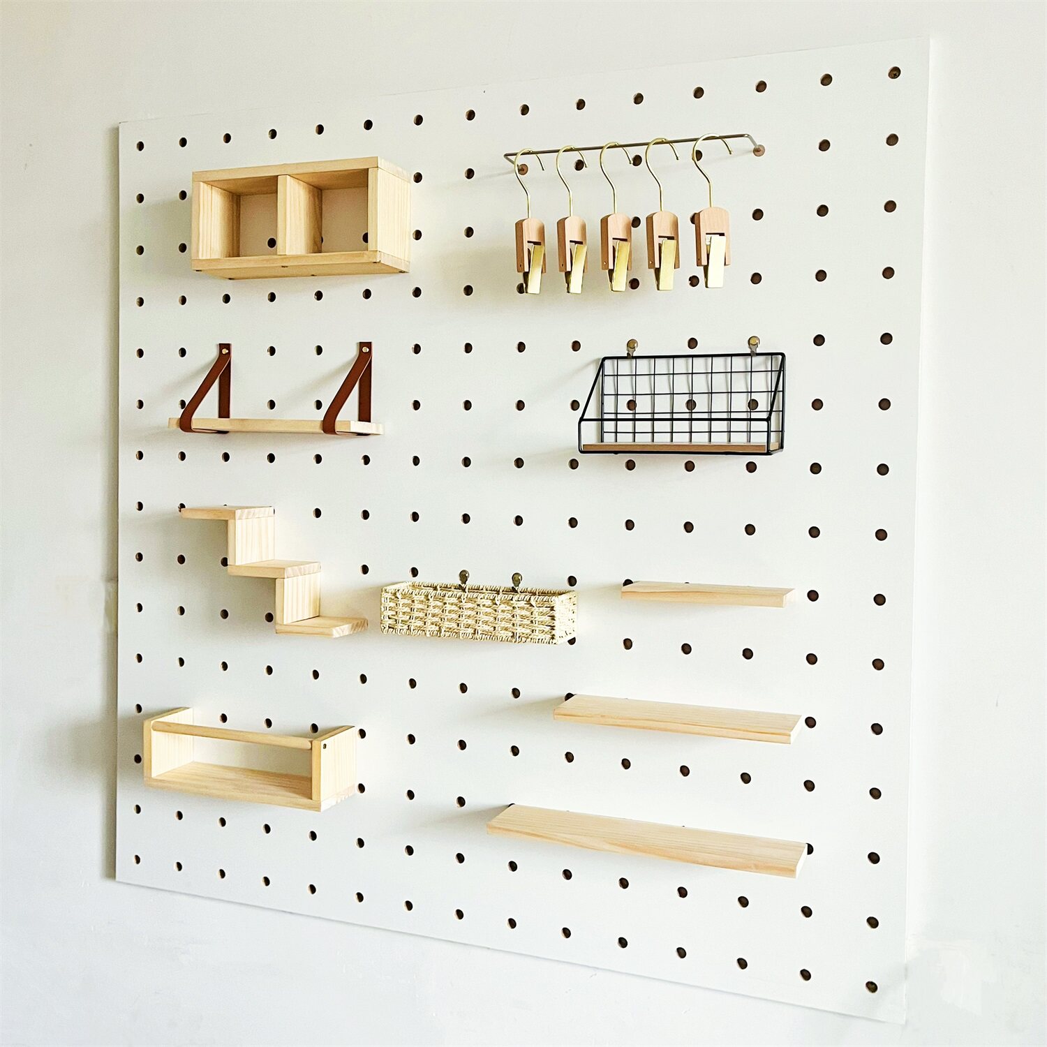 Large hole 15mm hole board accessories storage rack wooden round hole special hook universal laminate decorative matchsticks