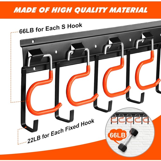 Farm tool hook garage shed garden storage box adjustable storage rack wall-mounted storage rack heavy-duty hook