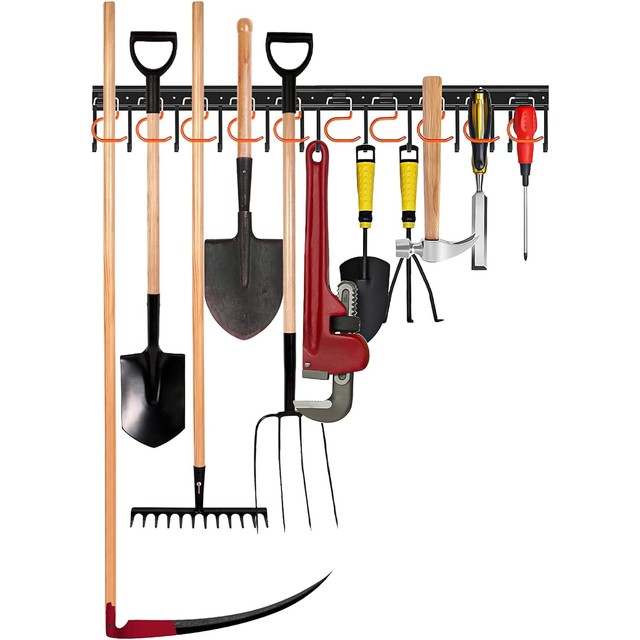 Farm tool hook garage shed garden storage box adjustable storage rack wall-mounted storage rack heavy-duty hook