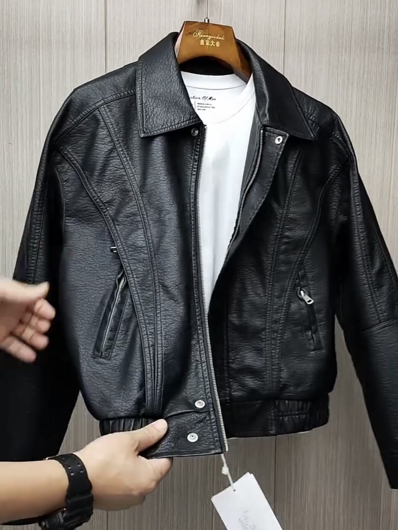 2025新款潮流机车服皮衣夹克男外套春秋新款短款翻领休闲皮夹克男,淘宝优惠券,粉丝福利购,淘宝优惠卷