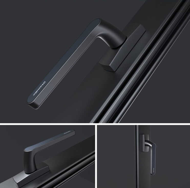 高档好博五金配件ph905方q轴执手纱窗把手nfc技术可追踪辨真伪