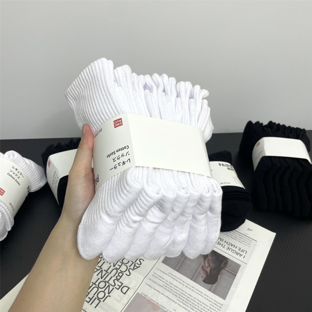 ປ້າຍໂຄສະນາ 7A Antibacterial Xinjiang Cotton Socks ຖົງຕີນຝ້າຍບໍລິສຸດຂອງຜູ້ຊາຍແລະແມ່ຍິງ