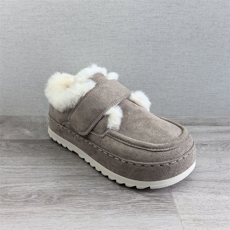 2025圆头加绒保暖魔术贴勃肯鞋女深口单鞋套脚毛毛鞋厚底软底棉鞋,淘宝优惠券,粉丝福利购,淘宝优惠卷