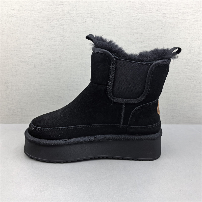 工厂直销2025冬款女鞋圆头厚底羊毛口雪地靴女靴子短靴外贸鞋裸靴,淘宝优惠券,粉丝福利购,淘宝优惠卷