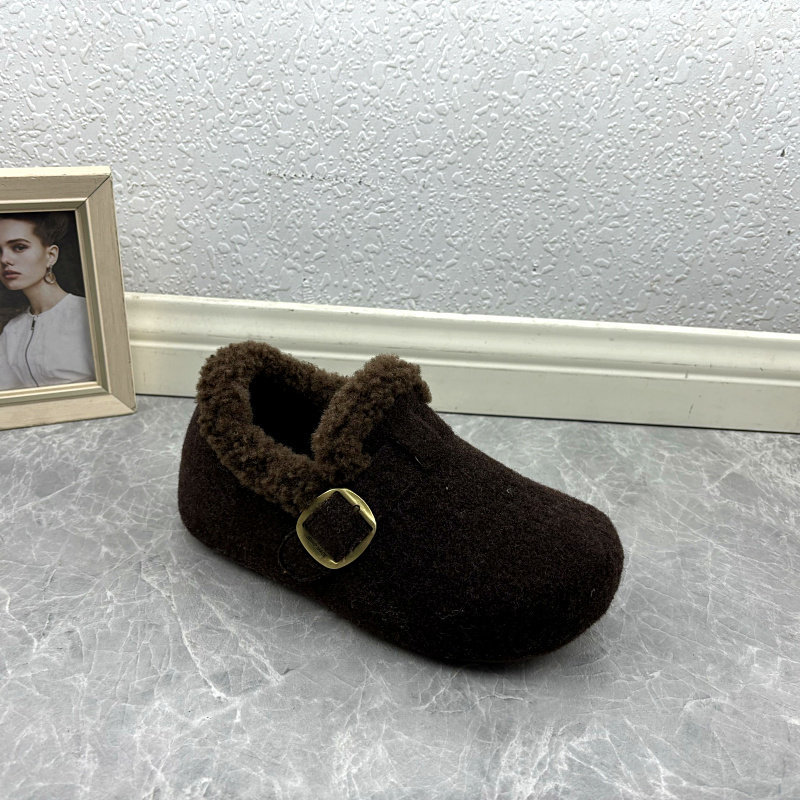 2025圆头加绒勃肯鞋女冬季保暖套脚毛毛鞋舒适休闲平底棉鞋外贸鞋,淘宝优惠券,粉丝福利购,淘宝优惠卷