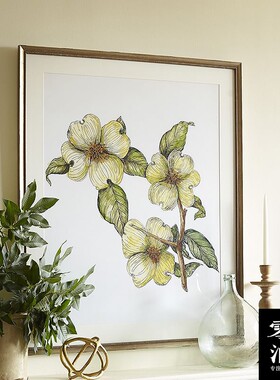 花卉背景墙卧室走廊手工抽象挂画