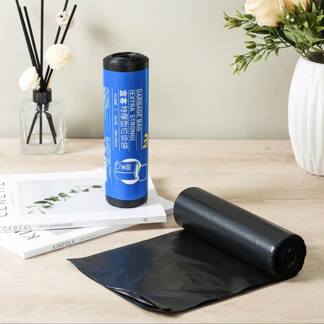 麦德龙宜客大号垃圾袋80x100cm黑色大码加厚特厚承重酒店物业宾馆